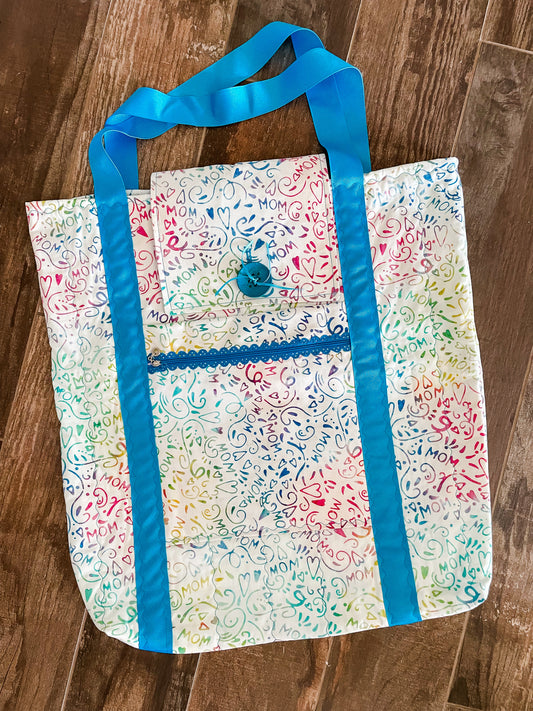 Blue Mom Fanciful Tote